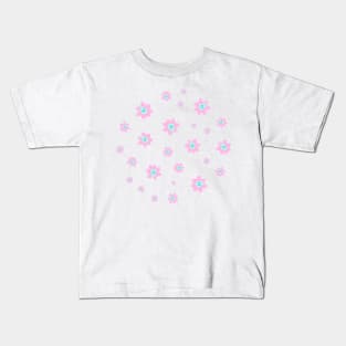 Pink Flower Bunny Kids T-Shirt
